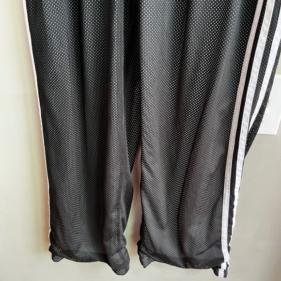 Adidas Basketball Shorts Black White Three Stripe Mesh Athletic Climalite - Picture 7 of 12